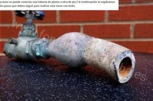 conectar tuberia de plomo a  pvc